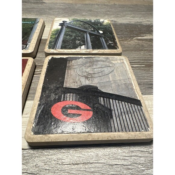 University of Georgia Ceramic Coasters -  Set of 4. - Picture 4 of 14